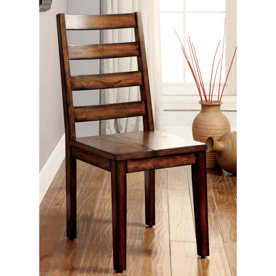 Ensemble de chaises de salle à manger avec dossier échelle, 4 pieds en bois