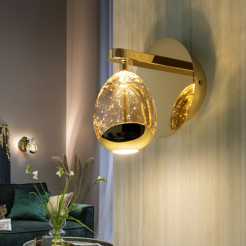 Daudi LED Armed Sconce, Gold