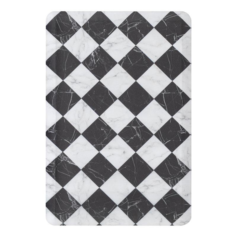 Reigo Modern Geometric Water Resistant Anti-Fatigue Non-Skid Kitchen Mat, Rectangle 2' x 3'