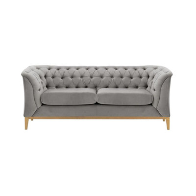Chesterfield Modern 2 Seater Sofa Wood