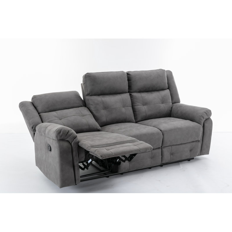 Bonachea 3 Seater Reclining Sofa, Dark Grey