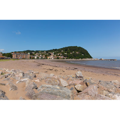 Minehead Beach, Somerset - Wrapped Canvas Print
