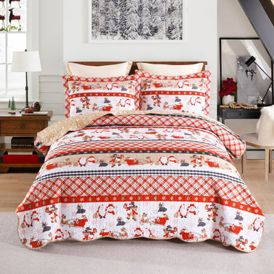 MarCielo Kids Christmas Quilt Bedspread Set BY210