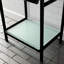 Base de lavabo en acier inoxydable avec tablette en verre Kingston-52102617