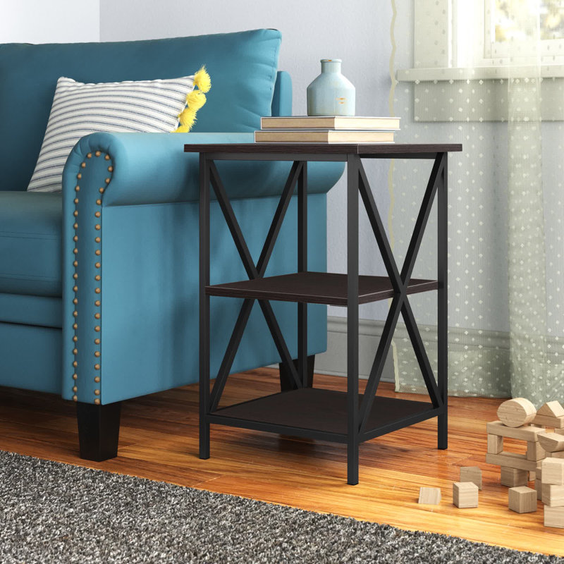 Ariyana End Table, Espresso/Black