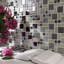 Palmerton Ice-Crackle Versailles Random Sized Straight Edge Glass/Metal Mosaic Tile