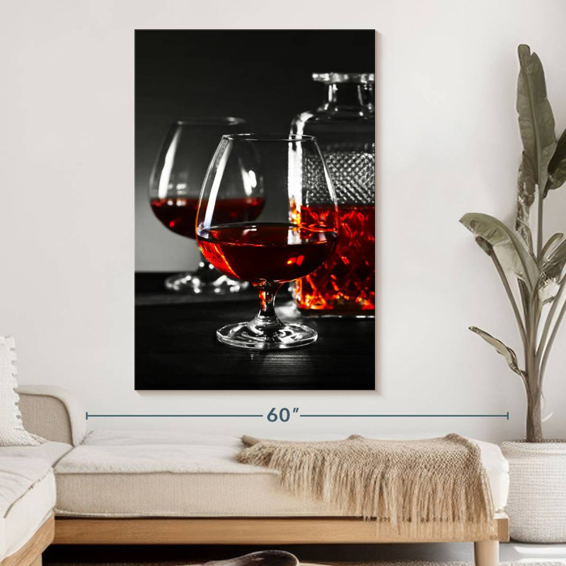 " Cognac Drinks " by SodaPopArt, 51" H x 34" W x 1.25" D