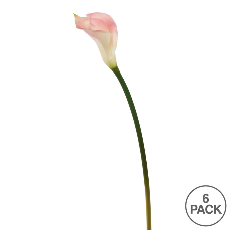 Cauldwell 26" Artificial Calla Lily Stem, Pink, 26" H x 3" W x 3" D