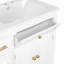 Meuble-lavabo de salle de bain autoportant en céramique