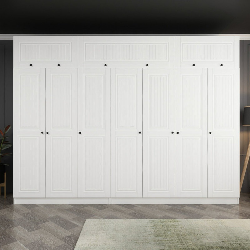 Elina Manufactured Wood Wardrobe, 235cm H x 315cm W x 52cm D