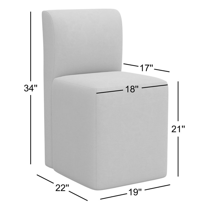 Mendy Dining Chair, Classic Snow Boucle