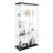 Modern Glass Display Cabinet With LED Lights, Quick-Assembly Antique Cabinet, Tempered Glass Bookshelf, Suitable For Living Room And Bedrooms, 2-Door 4-Shelf, Black-396386047-396386046