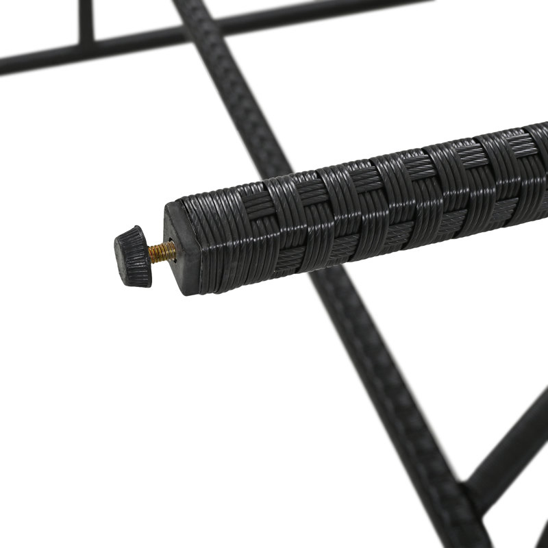 Table de bar 5 pièces et 4 tabourets avec coussins pour l'extérieur