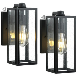 Dusk to Dawn Outdoor Wall Lights, Exterior Wall Mount, Outside Porch Wall Lighting Fixture (Set of 2)