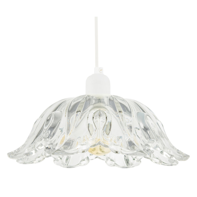 10cm H Glass Round Lamp Shade ( Slip-On ), Clear