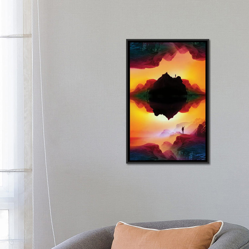 « vibrant isolation island », reproduction d’impression sur toile tendue, H 26 po x l 18 po x P 1,5 po, Toile avec cadre noir