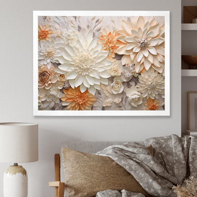 Beige et verre de fleurs de saison