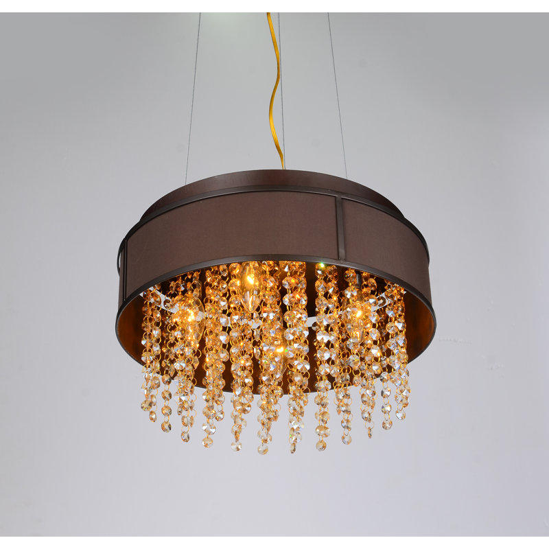 Luminaire suspendu tambour 4 lumières unique Wanamaker