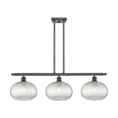 Luminaire suspendu pour îlot de cuisine 3 lumières Larrick