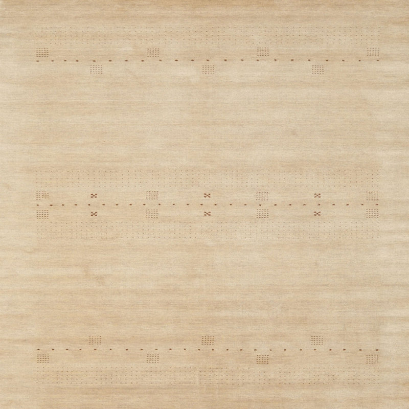Tapis abstrait beige, Carré 3 pi