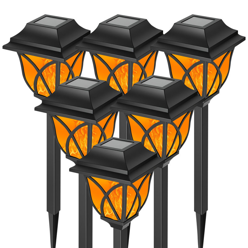 Paquet de 6 lumières solaires d'extérieur étanches, lumières de jardin solaires à DEL, décorations d'extérieur, décor de jardin pour cour, patio, paysage, jardinière, allée