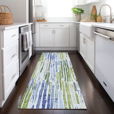 Machine Washable Indoor/Outdoor Cinead ACN1684 Sky Rug