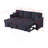 Sectional Sofa Bed, Dark Blue