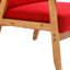 Fauteuil et table d'appoint de style Mid-Century modernes, rembourrés confortables pour la chambre à coucher avec table, bureau en bois tendre