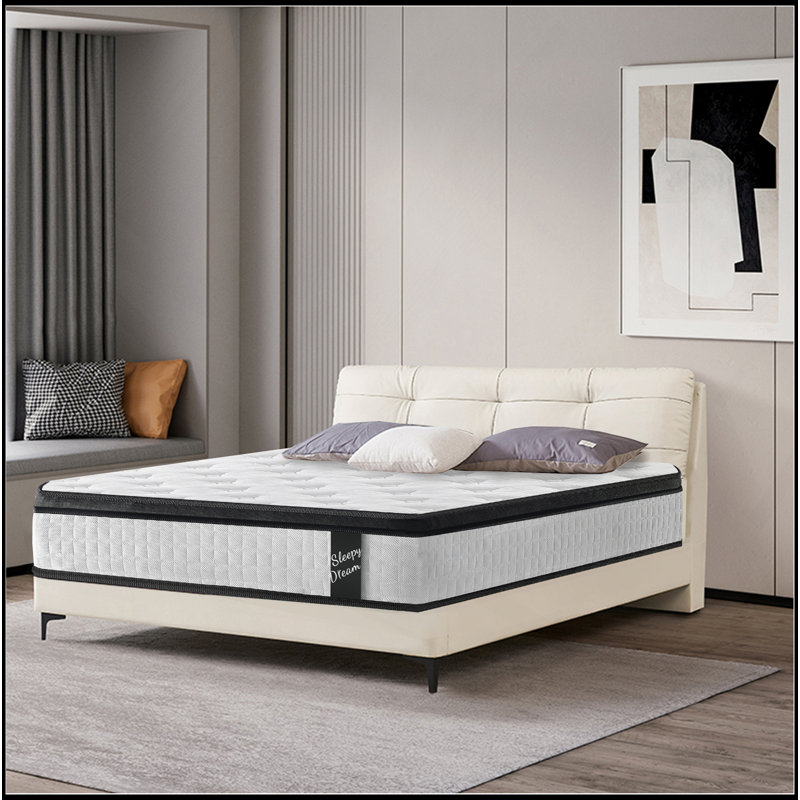 Très grand matelas à ressorts ensachés de taille moyenne de 12 pouces Certipur -US