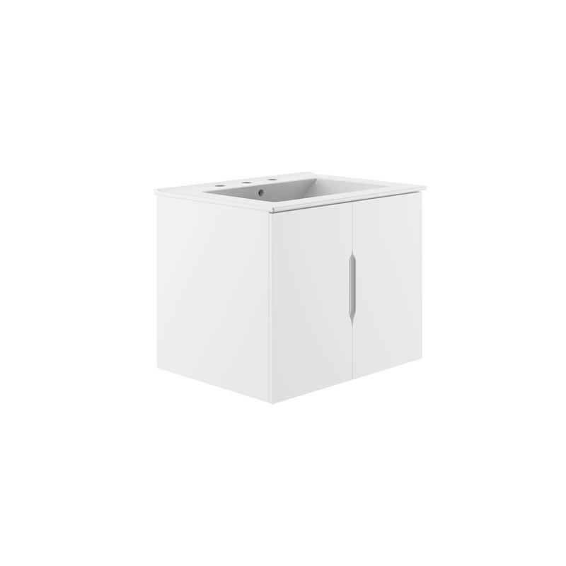 Modway Vitality 24" Bathroom Vanity, White, White