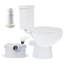 Toilette à macération avec système de toilette à chasse d'eau, moteur 600W et pompe à déchets SUPERFLO