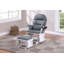 Fauteuil oscillant avec repose-pieds en microfibre gris-1180267132-1180267131