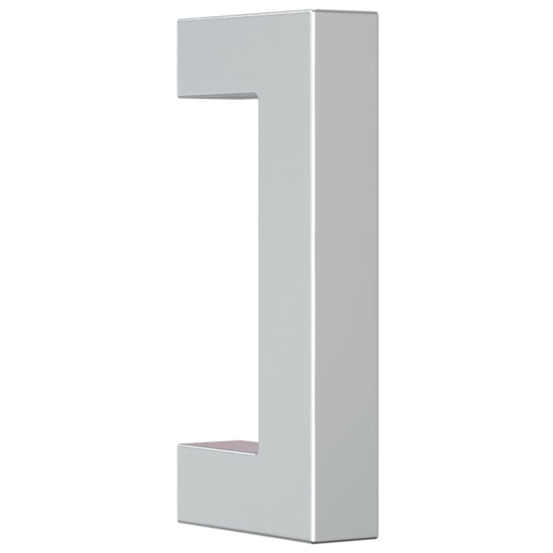 Metro Lane Cabinet Handles 10 Pcs Black 64 Mm Stainless Steel, Silver, 64mm