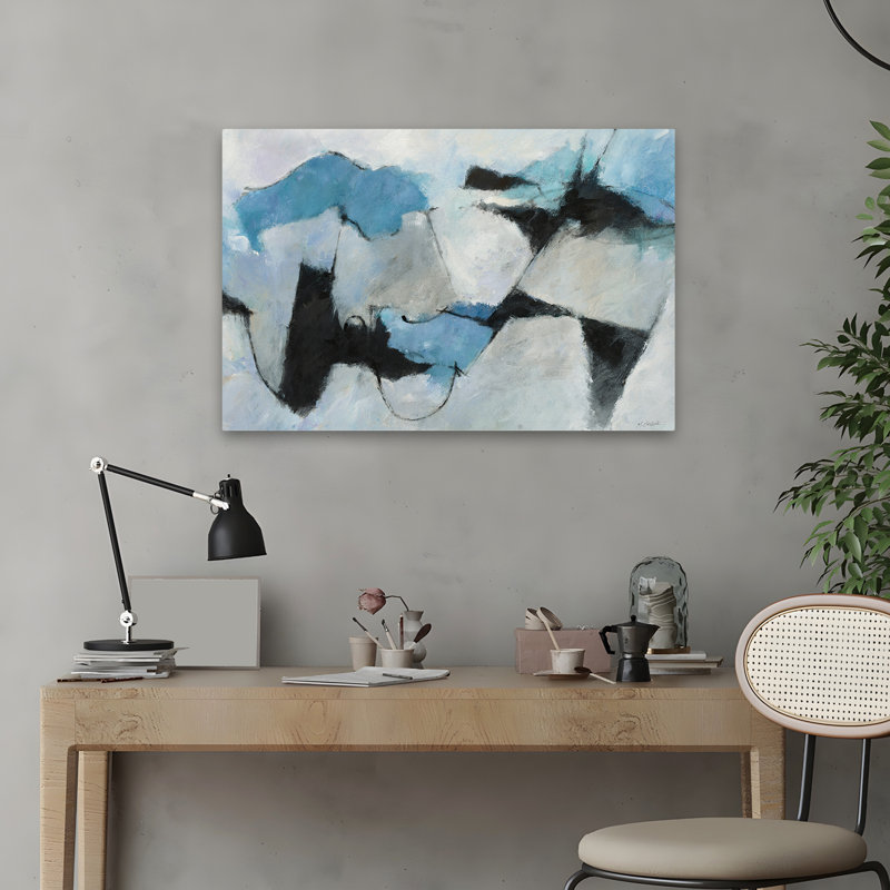 Abstract - Shadow Of Winter Crop, 16" H x 24" W