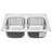 33.12'' L Double Bowl Stainless Steel Kitchen Sink