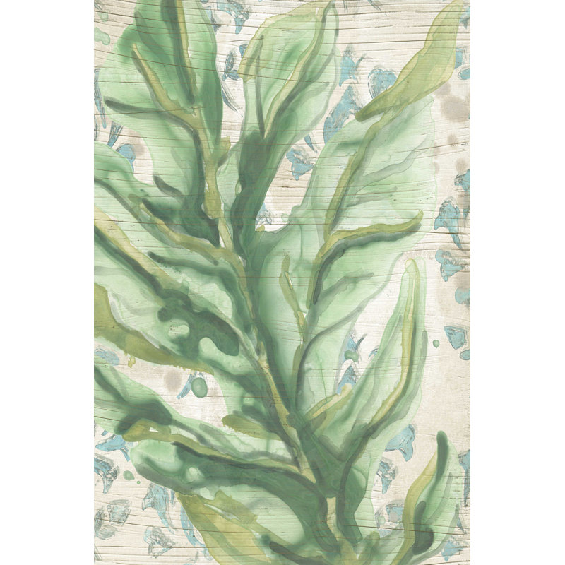 Palmiers et motifs III, H 12 po x l 8 po x P 1,25 po