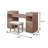 60.4" W Glam Vanity Set, Blush-1464470877