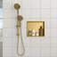 Niche de douche en acier inoxydable, nickel brossé