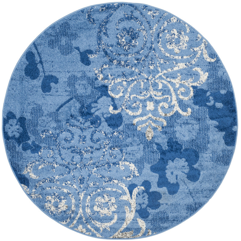Tapis damassé Alonie Performance, Rond 8 pi