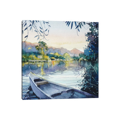 «Dusk from the Dock Malibou Lake» par Luisa Millicent, reproduction d'art sur toile tendue