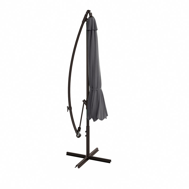 Parasol déporté de 10 pi Hartt, Gris