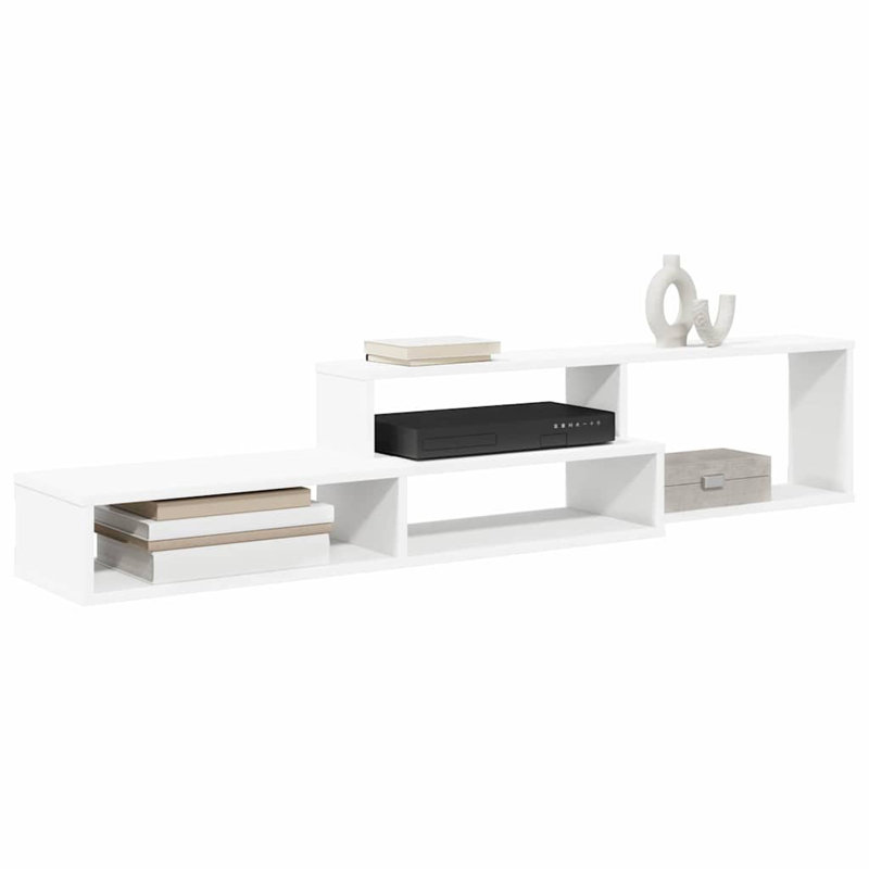 Unfinished TV Stand, 28.5cm H x 150cm L x 25cm W, White