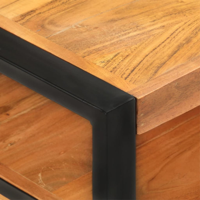 Table basse simple avec rangement Cartert, Brun