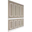 Ensemble de lambris à panneau carré empilé 94 1/2 po (réglable de H 108 à H 132 po) Ashford