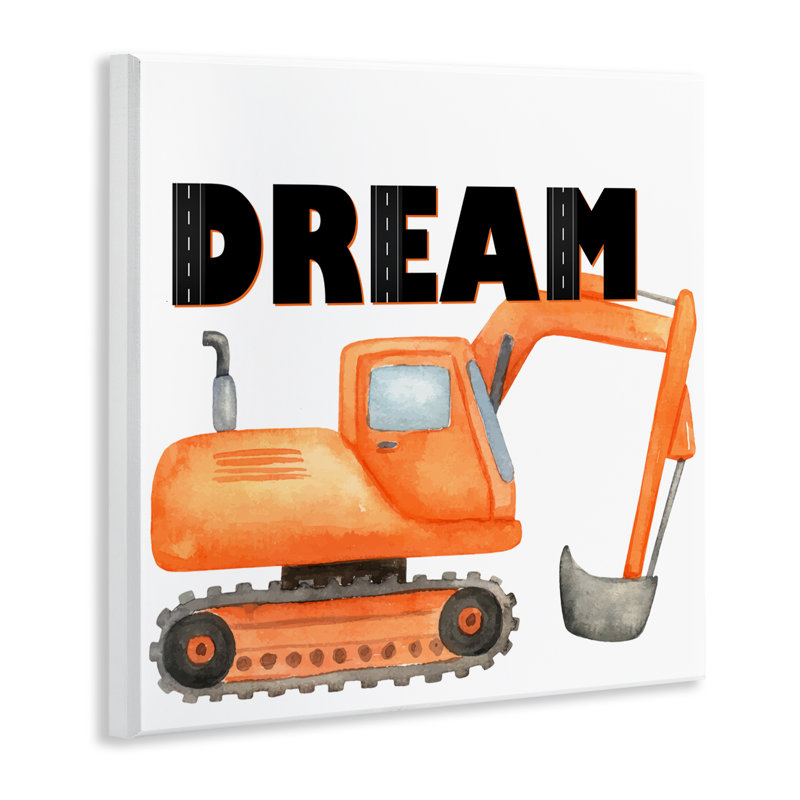 «Dream with Orange Excavator», plaque murale par Kim Allen