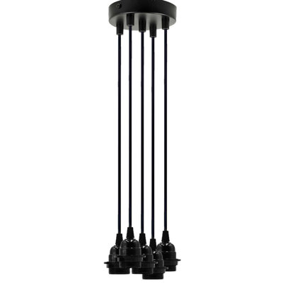 Silwell 5 - Light Black Cluster Pendant
