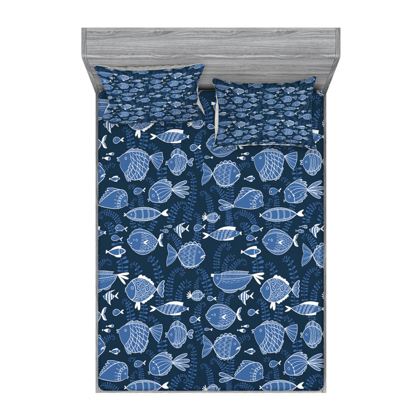 Microfiber Sheet Set, Queen Sheet Set with Fitted Sheet