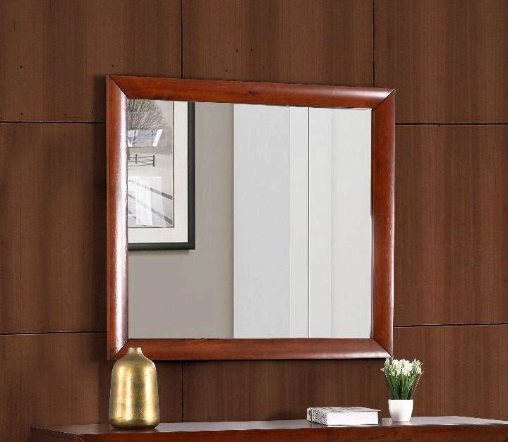 Miroir pour utilisation quotidienne, cerise, 39 po x 35 po, Brun