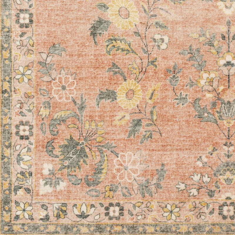 Erin Floral Pink Area Rug, Rectangle 160 x 230 cm