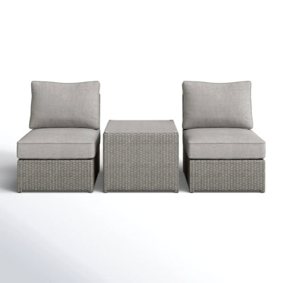 Fully Assembled 2-Piece Wicker Outdoor Seating Set With Cushions